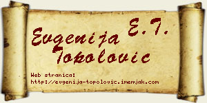 Evgenija Topolović vizit kartica
